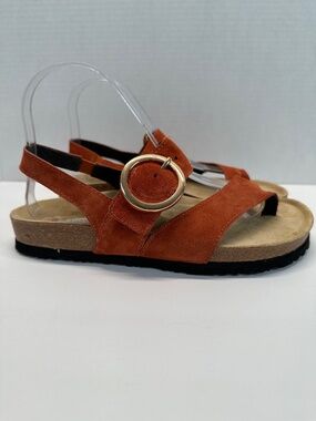 Naot Baltimore Spice Suede Sandals EU 38 US 7-7.5 Elevated Basics Quiet Luxury